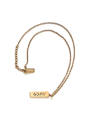 Open image in slideshow, GOD IS GREATER THAN THE HIGHS &amp; LOWS DROP NECKLACE
