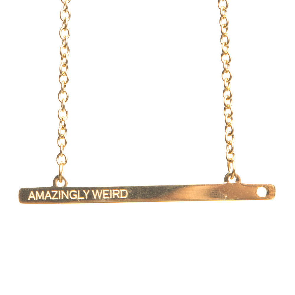 AMAZINGLY WEIRD GOLD BAR NECKLACE Short Necklace - Jaeci Jewlery
