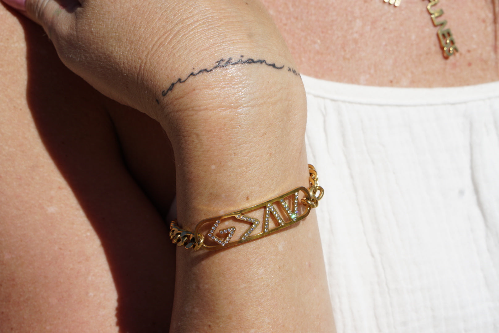 Limited Edition "God is Greater than the Highs & Lows" Crystal Bracelet