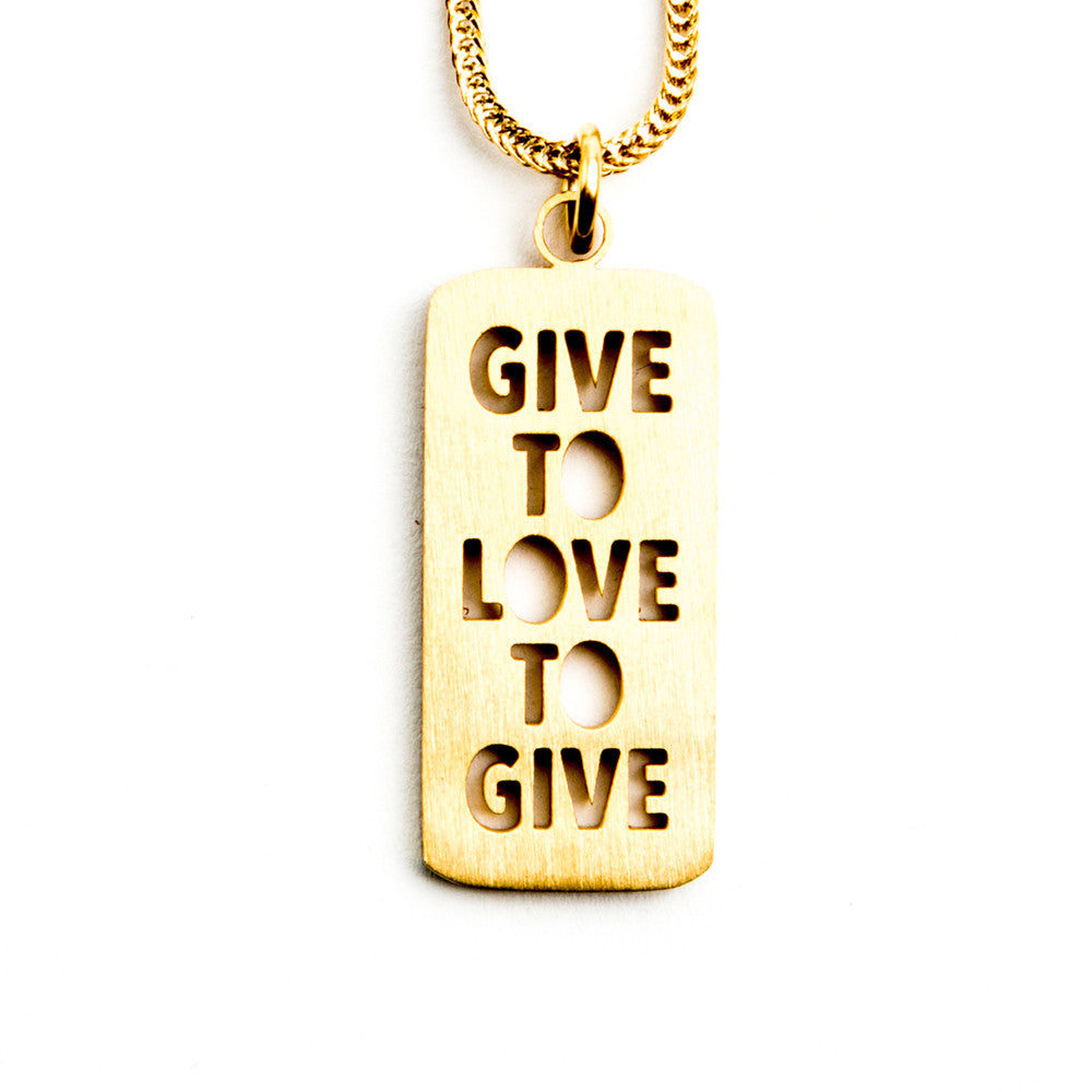 GIVE TO LOVE  LOVE TO GIVE NECKLACE Religious Jewelry - Jaeci Jewlery