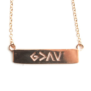 Open image in slideshow, GOD IS GREATER THAN THE HIGHS &amp; LOWS DELICATE NECKLACE Religious Jewelry - Jaeci Jewlery
