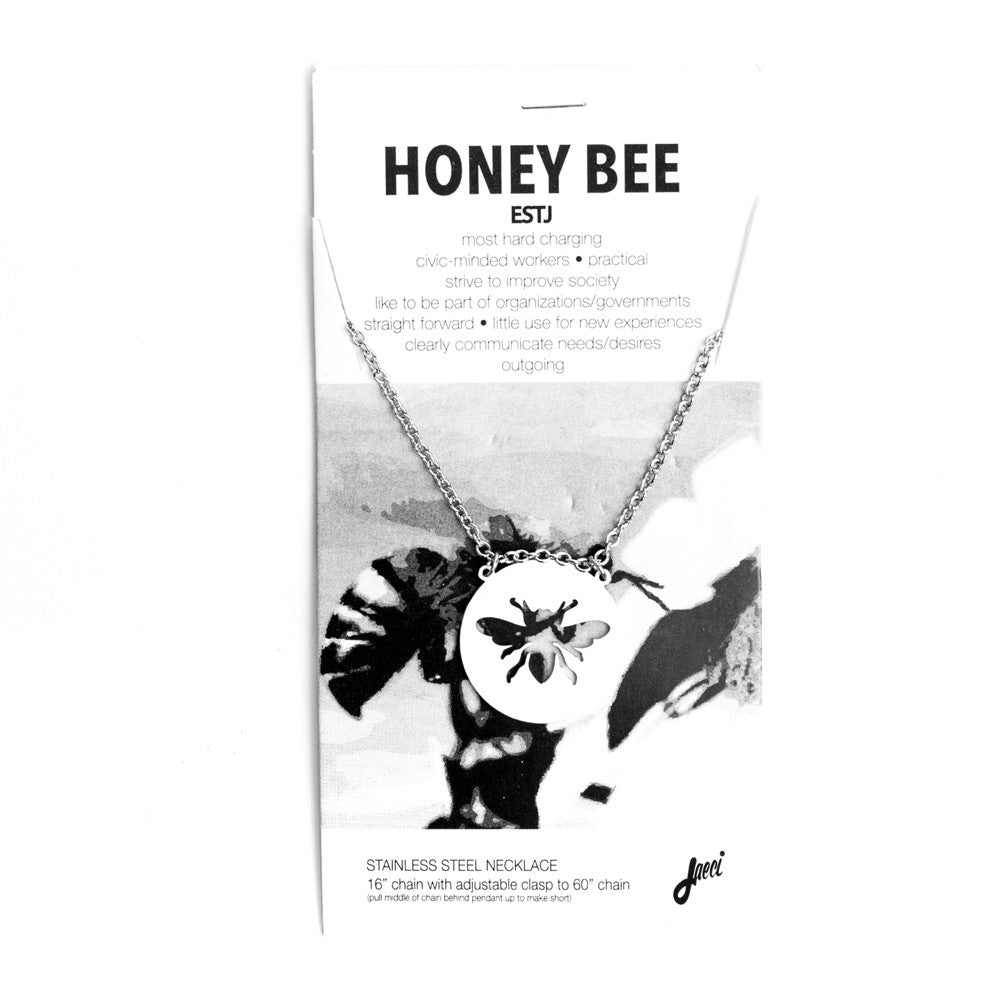 Honeybee Animal Necklace ESTJ Spirit Animal Necklace - Jaeci Jewlery