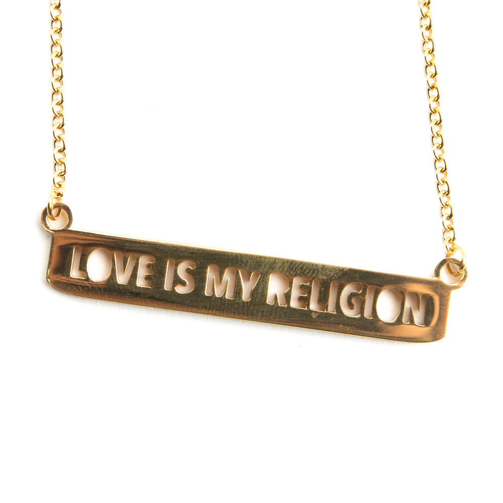 DELICATE LOVE IS MY RELIGION NECKLACE Religious Jewelry - Jaeci Jewlery