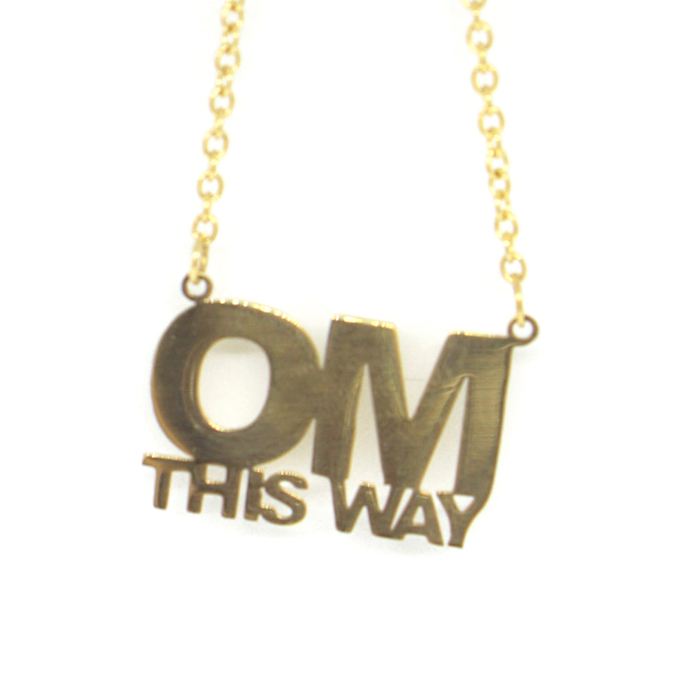 Om This Way Necklace Short Necklace - Jaeci Jewlery