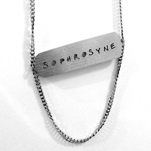 Sophrosyne Word Cloud Cutout Necklace Discontinued - Jaeci Jewlery
